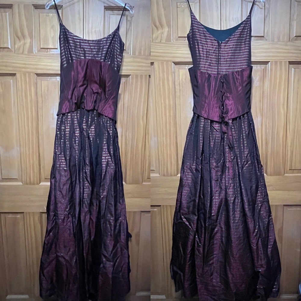 Jessica McClintock Gunne Sax Burgundy Victorian Renaissance Dress Size 11 NWOT
